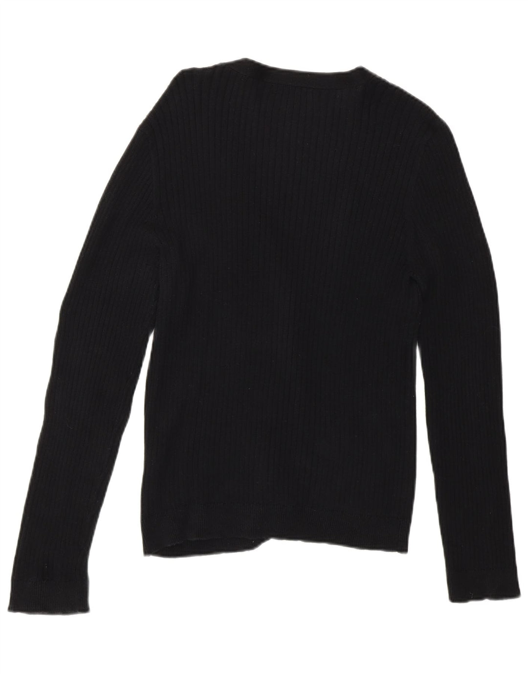 Chaps Damen Petite Cardigan Pullover UK 14 Mittelschwarze Baumwolle