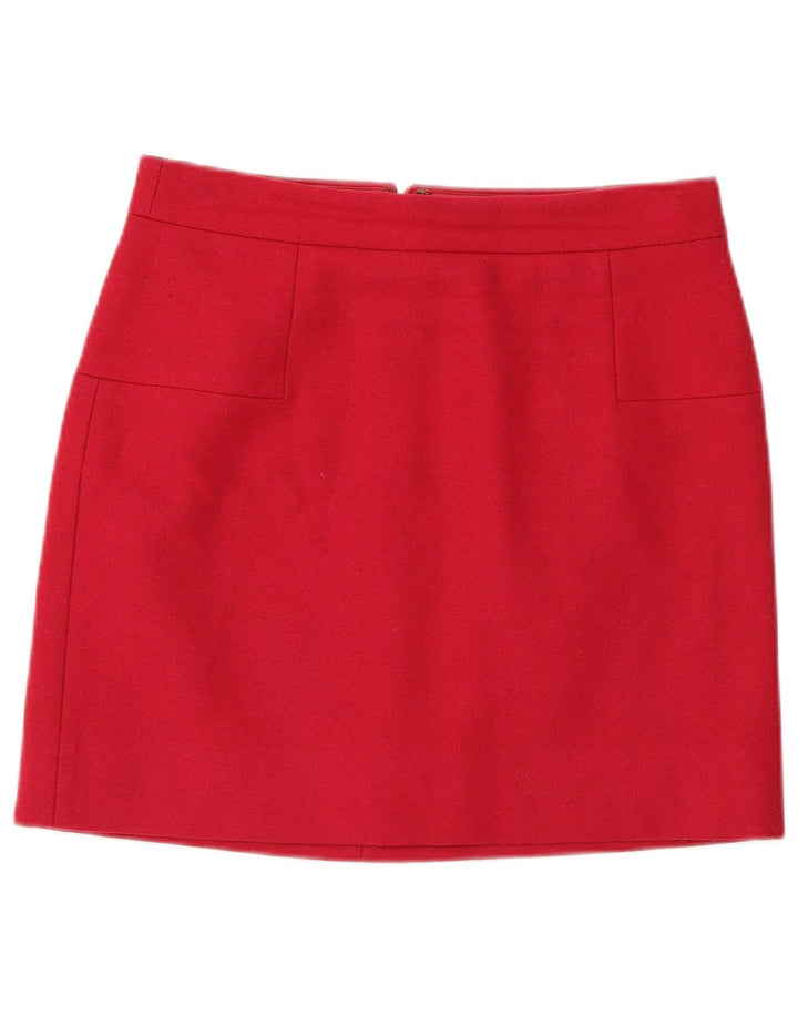 J. Crew Damen Minirock US 2 XS W28 Rosa Wolle