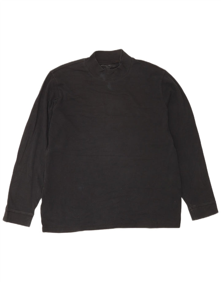 Eddie Bauer Herren-Top, langärmelig, groß, schwarze Baumwolle
