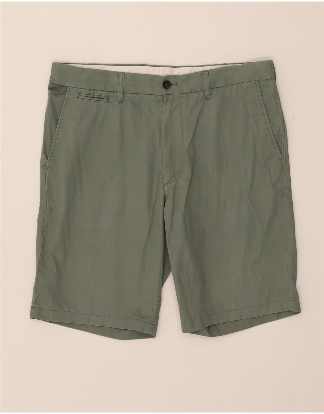 Marks & Spencer Herren-Chinoshorts W34 Large aus grüner Baumwolle