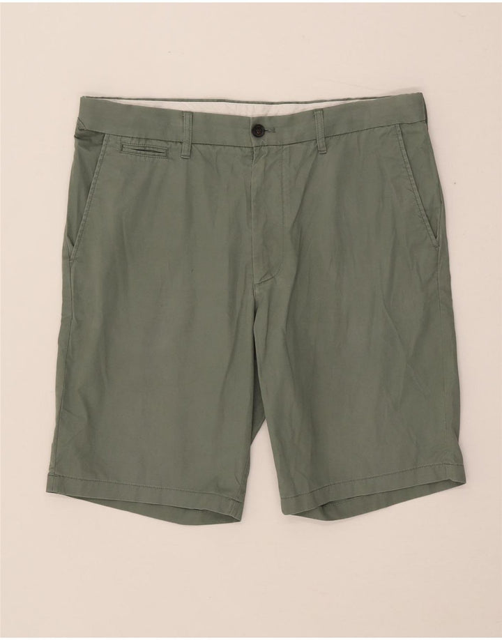 Marks & Spencer Herren-Chinoshorts W34 Large aus grüner Baumwolle
