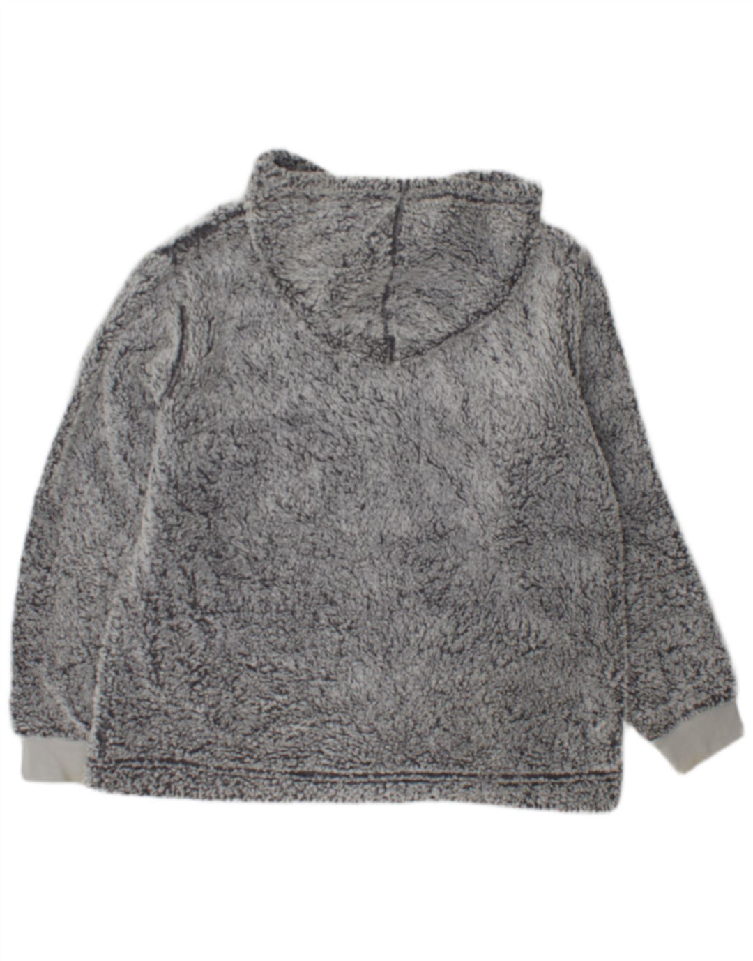 John Lewis Damen-Fleecepullover mit Kapuze, UK 14, Mittelgrau, Polyester