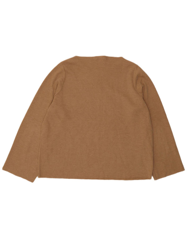 Zara Damen Trafaluc Top Langarm UK 16 Large Beige