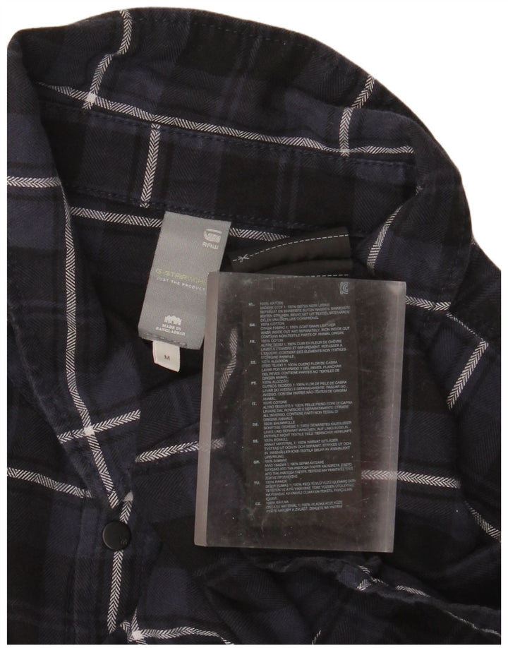 G-STAR kariertes Flanellhemd für Herren, mittelmarineblau, kariert, Baumwolle