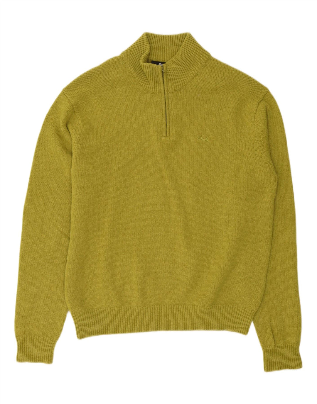 Fila Herren-Pullover mit Reißverschluss, XL, Khaki, Wolle