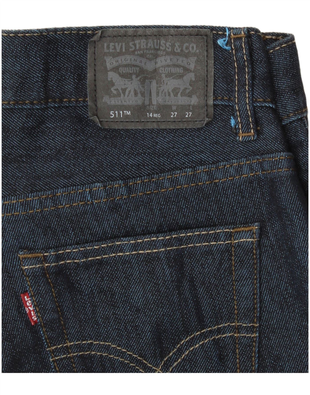 LEVI'S Mädchen 511 Slim Jeans 13–14 Jahre W27 L27 Marineblau