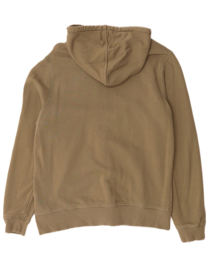 Marks & Spencer Damen-Kapuzenpullover mit Reißverschluss, UK 12, mittlere Khaki-Baumwolle