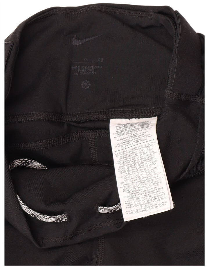 Nike Womens Graphic Leggings UK 8 Small Schwarz Polyester