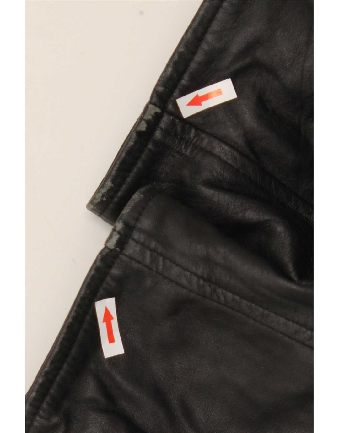 Vintage Herren Shearling Jacke UK 42 XL Schwarzes Leder