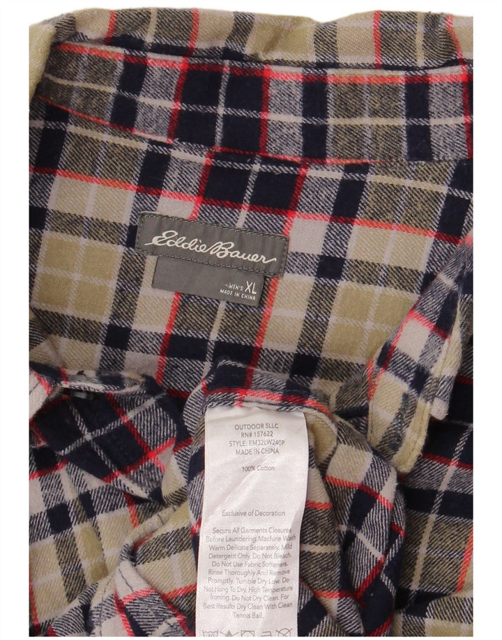 Eddie Bauer Herren Flanellhemd XL grün kariert