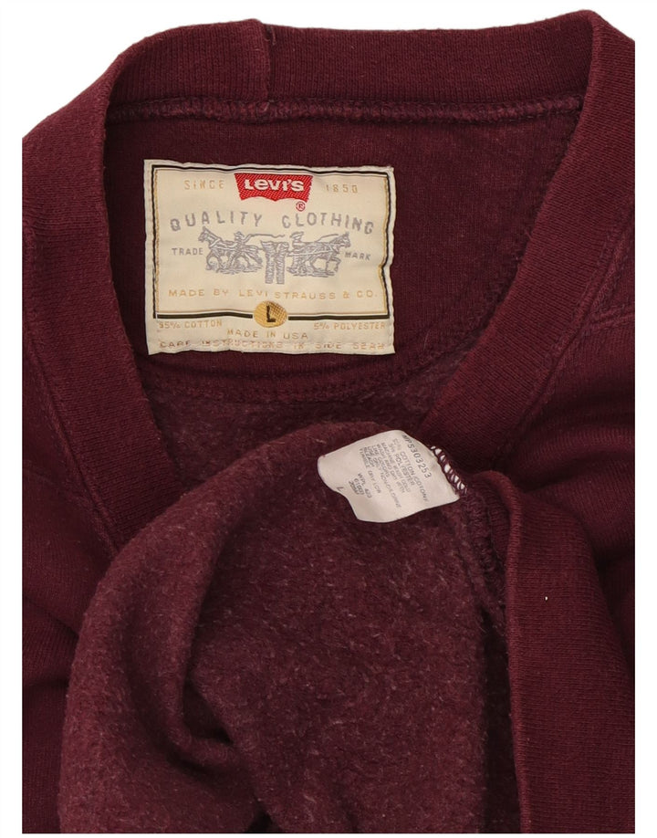 LEVI'S Herren-Sweatshirt, Pullover, Größe L, Kastanienbraun, Baumwolle