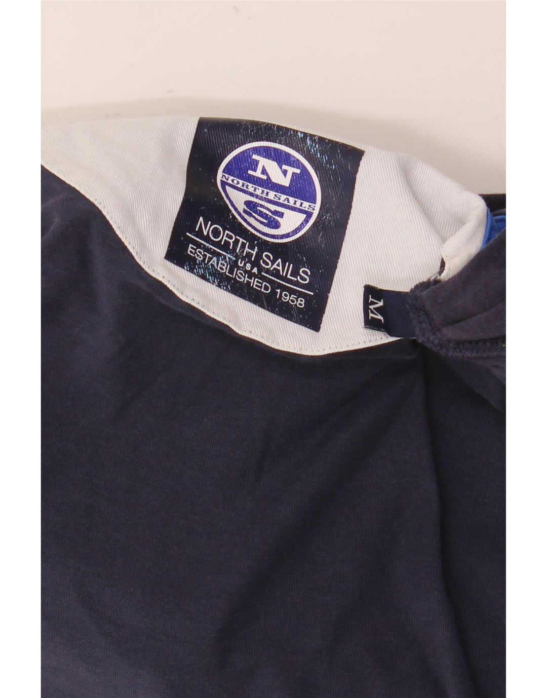 North Sails Herren-Langarm-Rugby-Poloshirt in mittlerem Marineblau