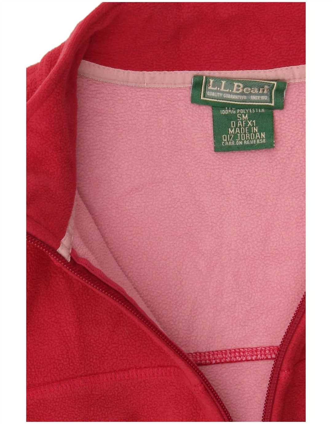 L.L.Bean Damen-Fleecejacke in Übergröße, UK 10, Größe S, Rot, Polyester