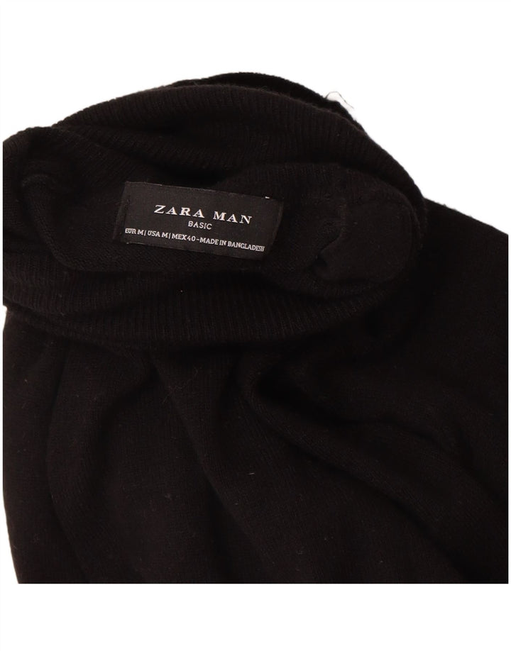 Rollkragenpullover für Herren von Zara, mittelschwarz