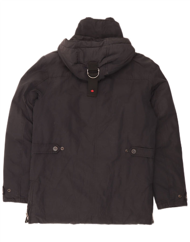 Canadiens Herren-Jacke mit Kapuze, gepolstert, Größe 48, mittelschwarz, Baumwolle