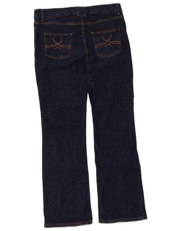 Marks & Spencer Damen Bootcut-Jeans UK 16 Large W34 L30 Marineblaue Baumwolle