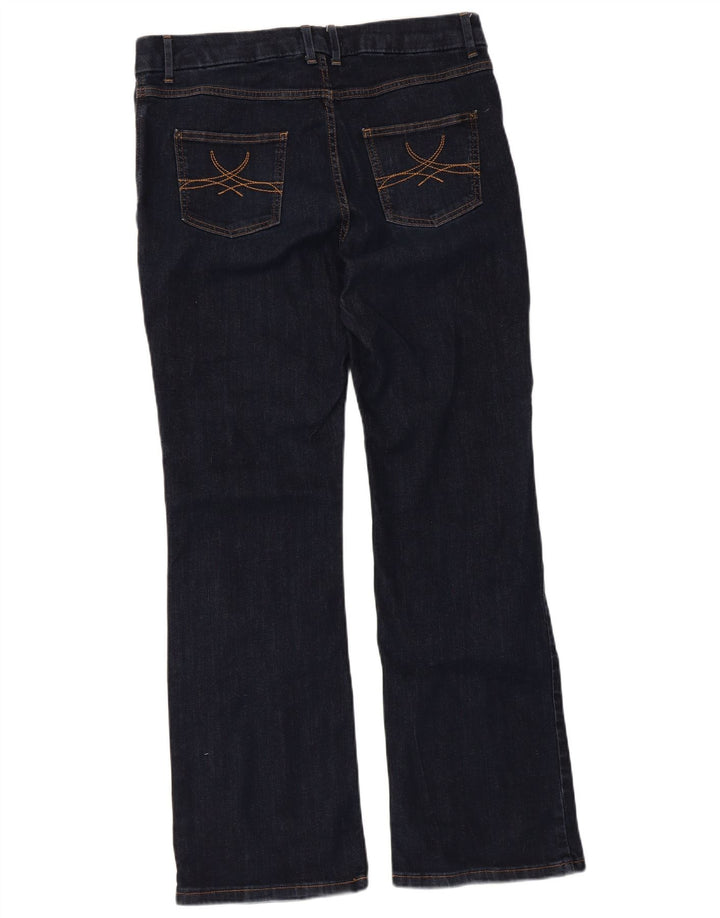 Marks & Spencer Damen Bootcut-Jeans UK 16 Large W34 L30 Marineblaue Baumwolle