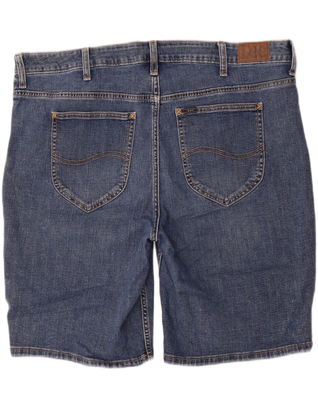 LEE Damen Denim-Bermudashorts mit mittelhohem Bund und normaler Passform, W44, 3XL, Blau