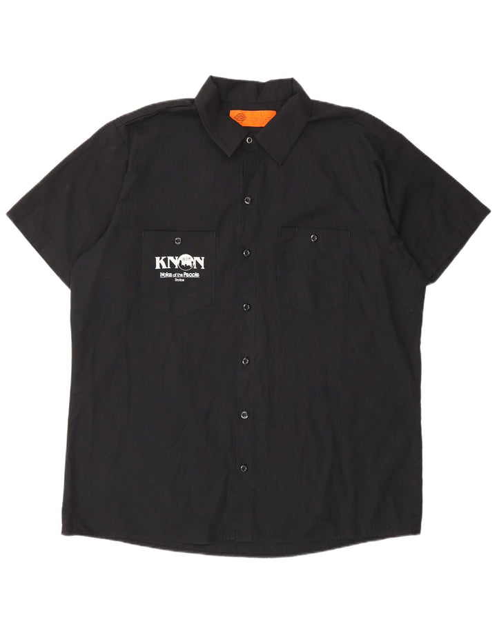 Dickies Herren-Kurzarmshirt mit Grafik, groß, aus schwarzem Polyester