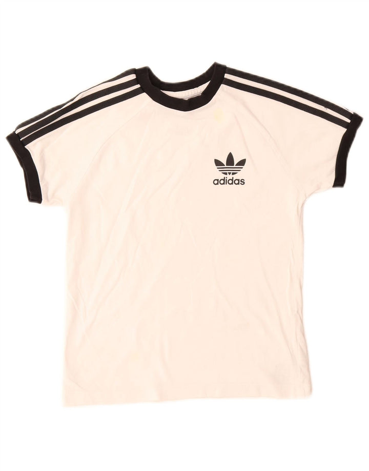 Adidas T-Shirt für Jungen, 7–8 Jahre, weiße Baumwolle