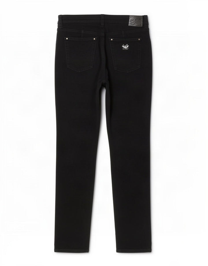 Armani Damen Straight Jeans W33 L32 Schwarze Baumwolle