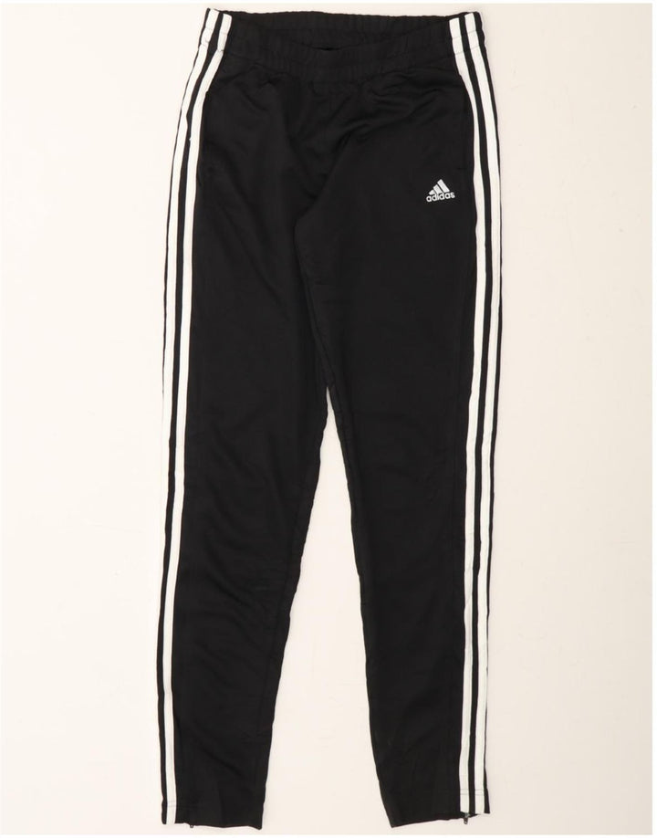ADIDAS Womens Tracksuit Trousers UK 8/10 Small  Black Polyester Vintage Adidas and Second-Hand Adidas from Messina Hembry 