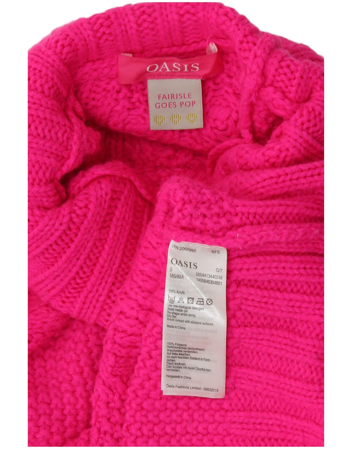 Oasis Damen-Pullover mit Rollkragen, übergroß, Gr. 10, klein, rosa, Acryl