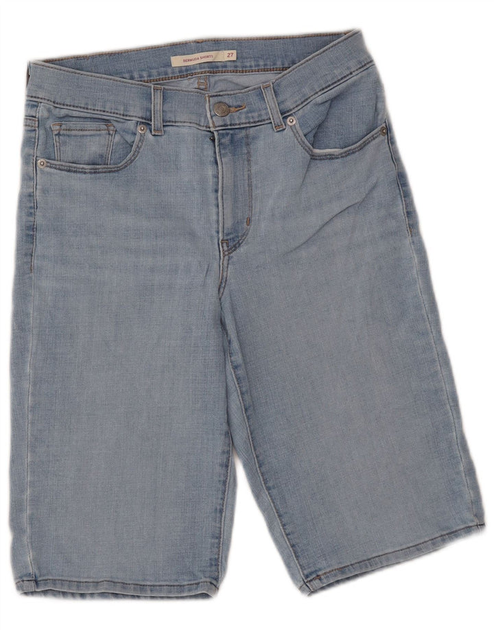 LEVI'S Damen Denim-Bermudashorts W27 Small Blaue Baumwolle