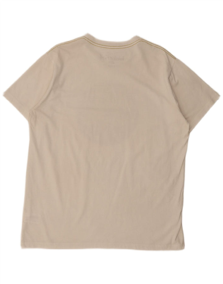Weird Fish Herren-T-Shirt mit Grafik, XL, weiße Baumwolle
