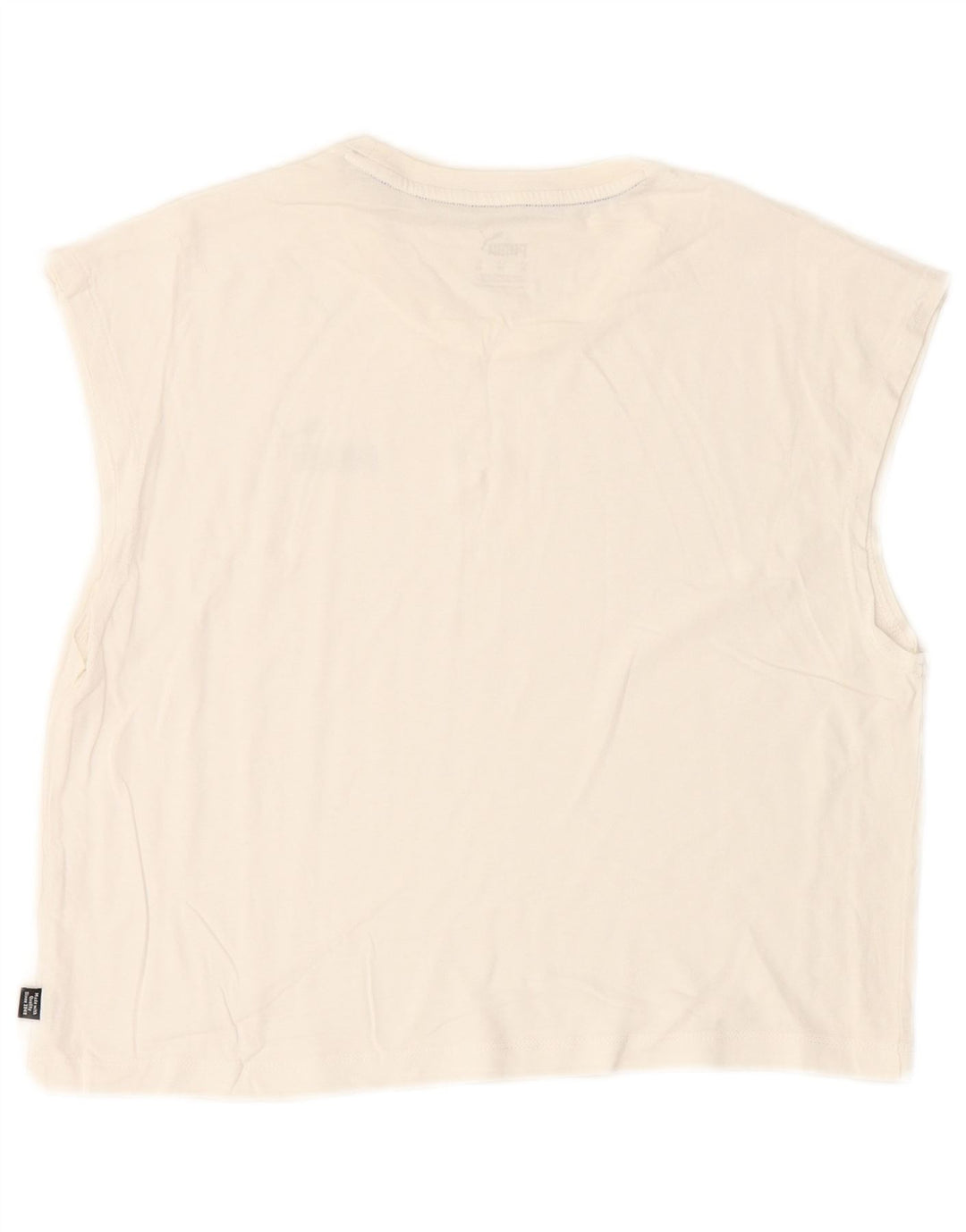 PUMA Damen Übergroßes Grafik-Trägershirt UK 6 XS Weiß