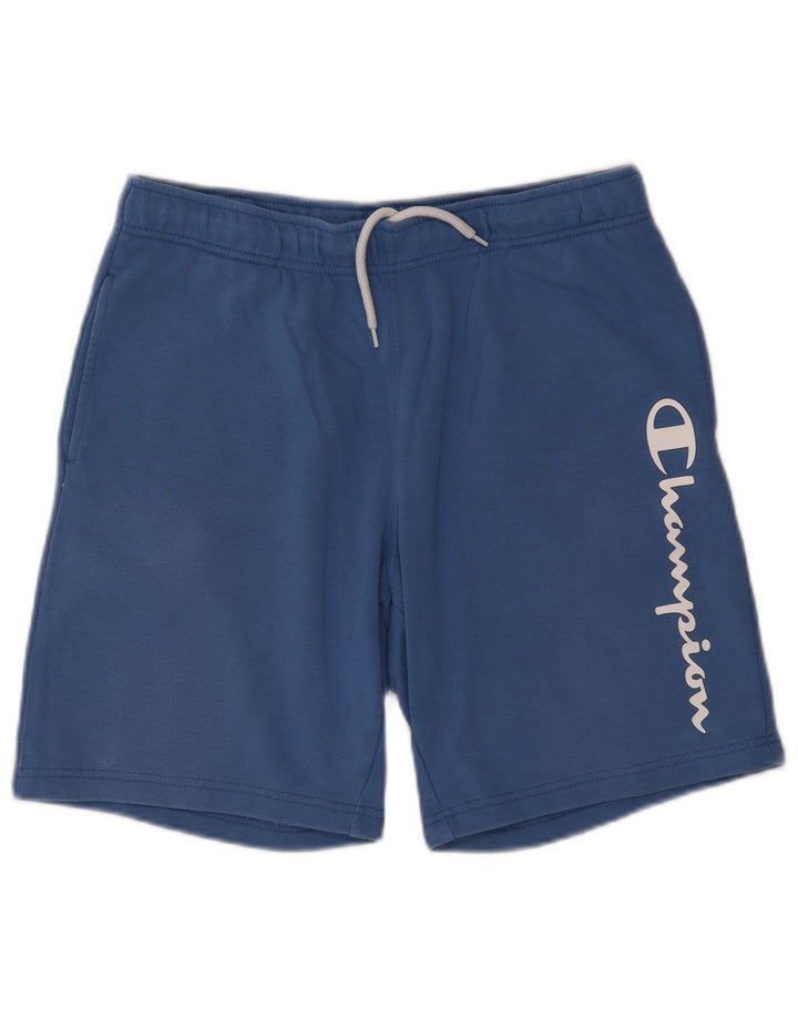 Champion Herren Graphic Sport Shorts XL Blaue Baumwolle