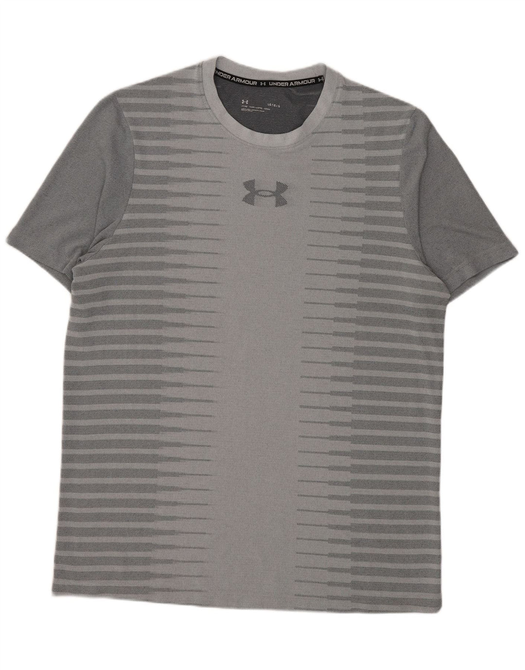 Under Armour Herren Grafik-T-Shirt-Oberteil, groß, grau gestreift
