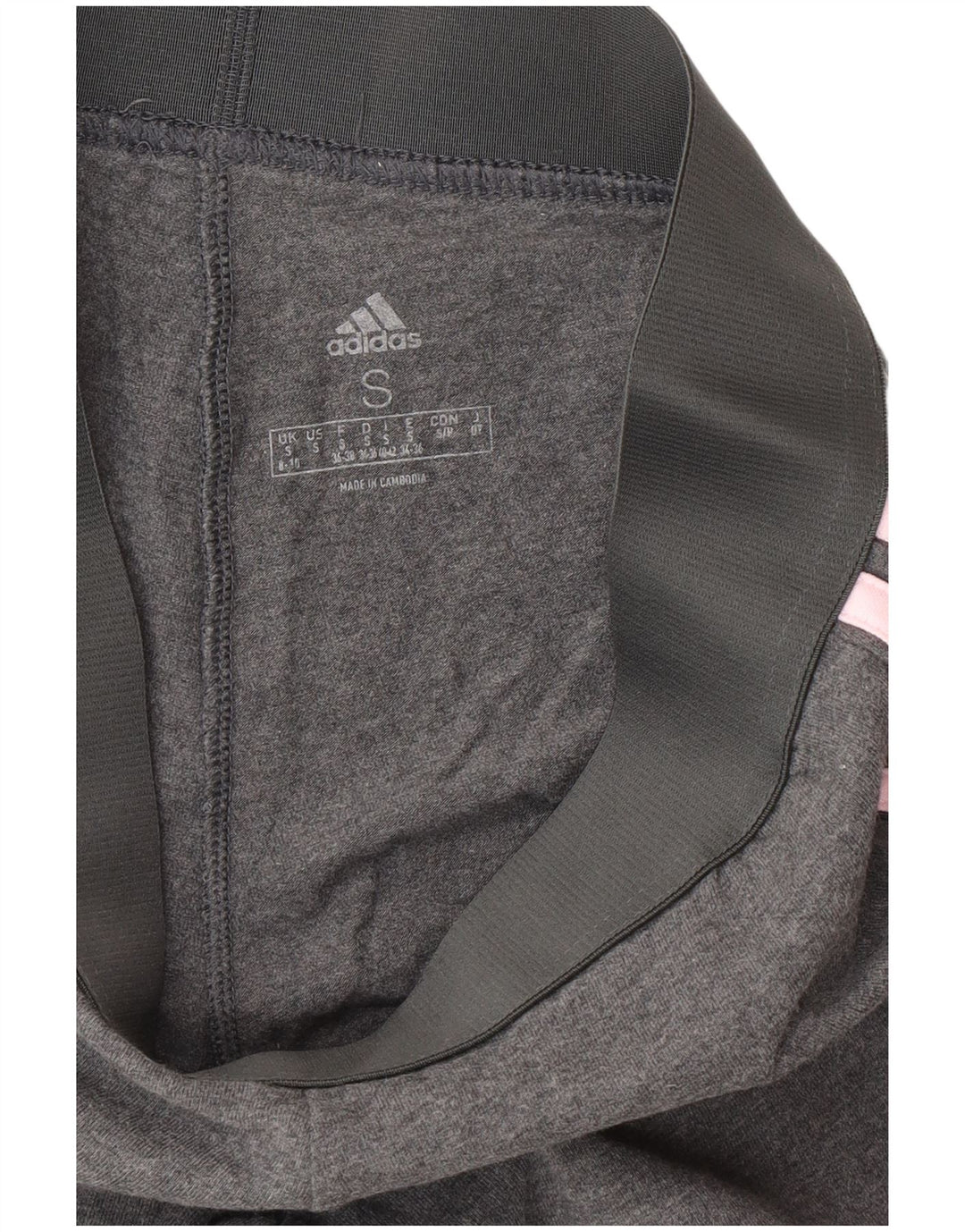 Adidas Damen Leggings UK 8/10 Small Graue Baumwolle