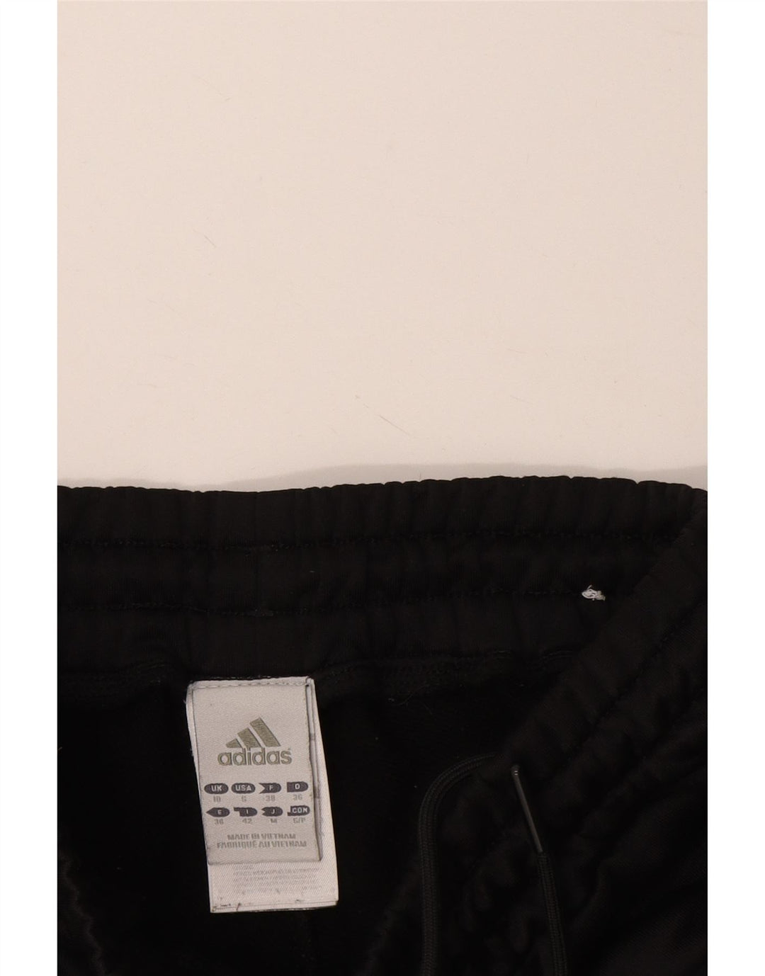 ADIDAS Damen Trainingshose UK 10 Small Schwarz Polyester