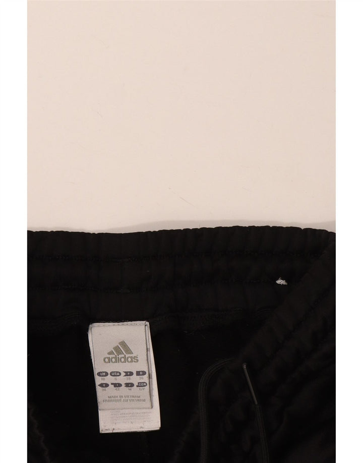ADIDAS Damen Trainingshose UK 10 Small Schwarz Polyester