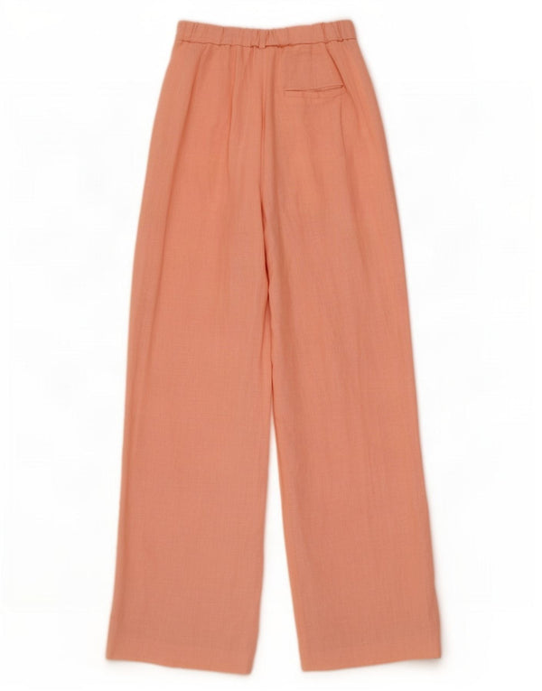 Zara Damen Chino-Hose mit Pegged, Größe S, W26, L30, Rosa, Leinen
