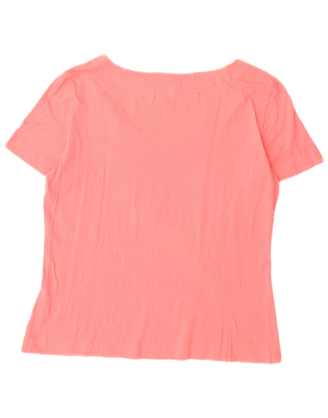 Benetton Damen T-Shirt Top UK 14 Mittelrosa Baumwolle