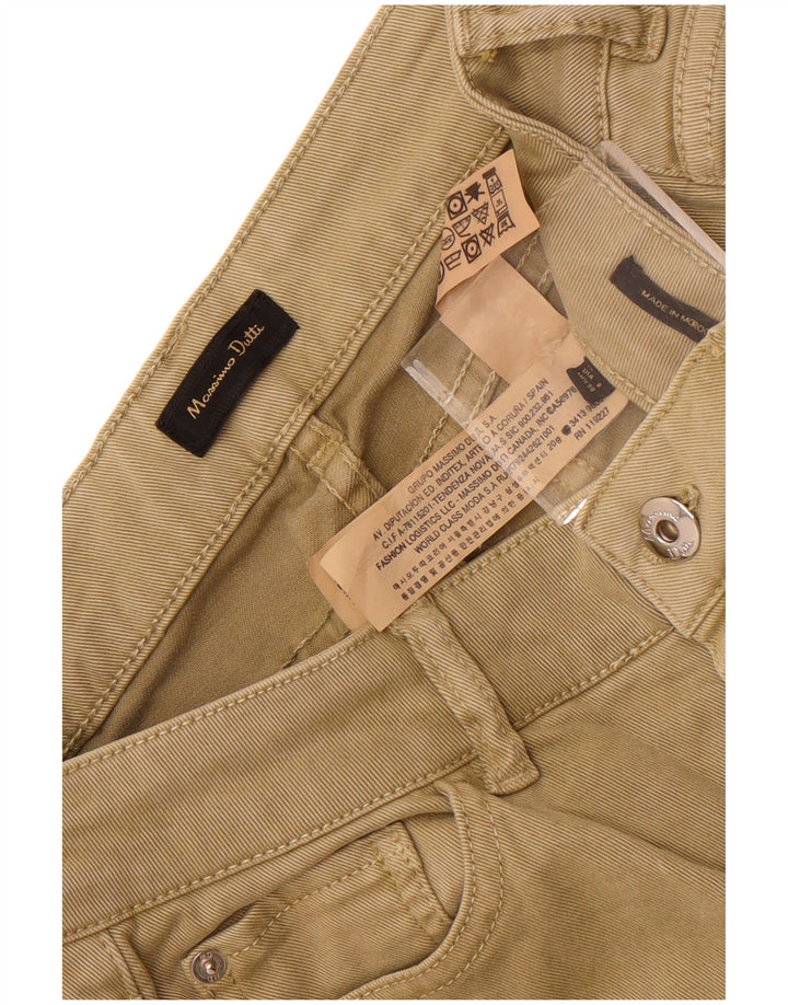Massimo Dutti Damen Skinny Cargohose EU 40 Medium W30 L29 Khaki