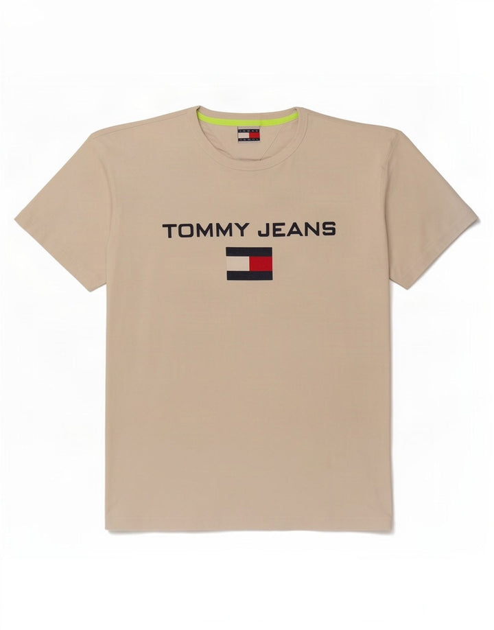 Tommy Hilfiger Herren-T-Shirt mit Grafik, mittelbeige Baumwolle