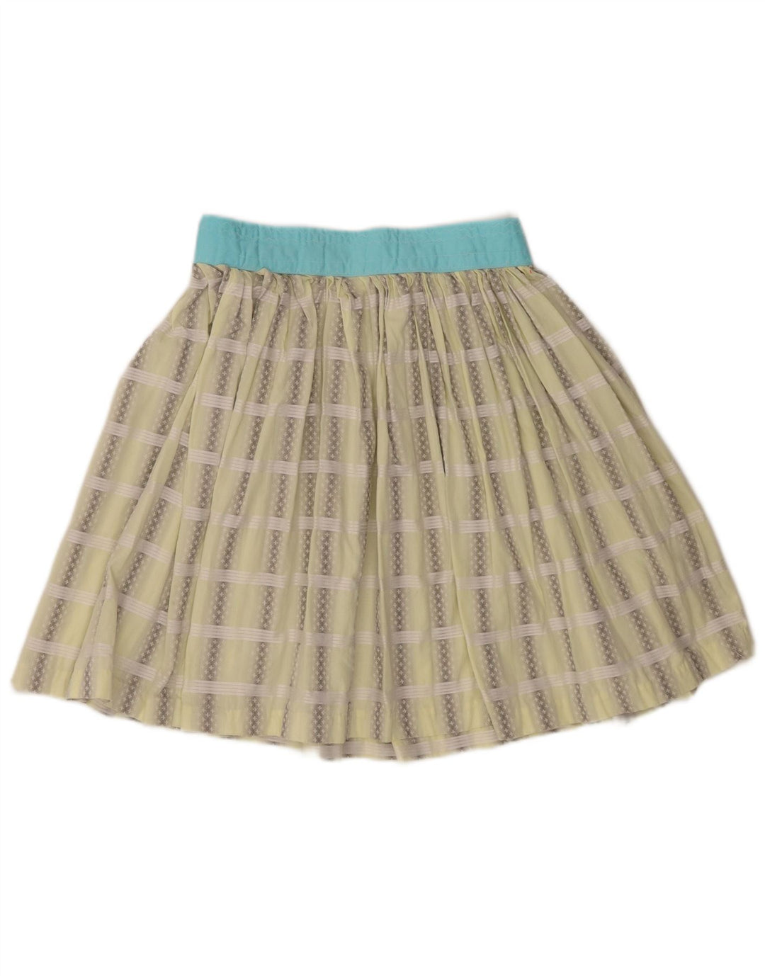 Vintage Damen Faltenrock W26 Klein grün kariert
