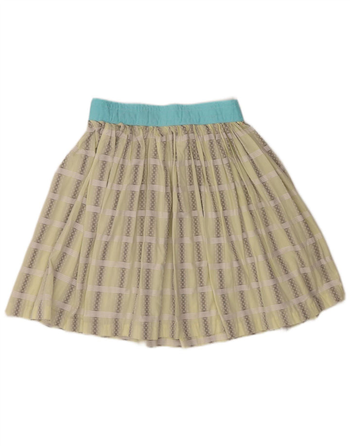 Vintage Damen Faltenrock W26 Klein grün kariert