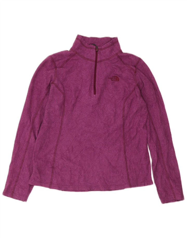 The North Face Damen-Fleecepullover mit Reißverschluss am Hals, UK 14, Mittelviolett, Polyester
