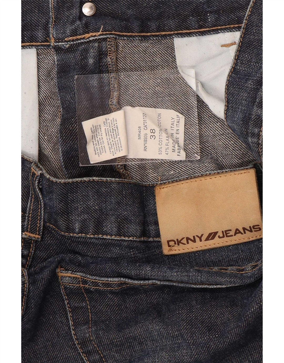 Dkny Herren Straight Jeans W38 L31 Marineblaue Baumwolle