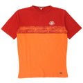 Asics Herren Grafik-T-Shirt-Oberteil, groß, Orange, Farbblock