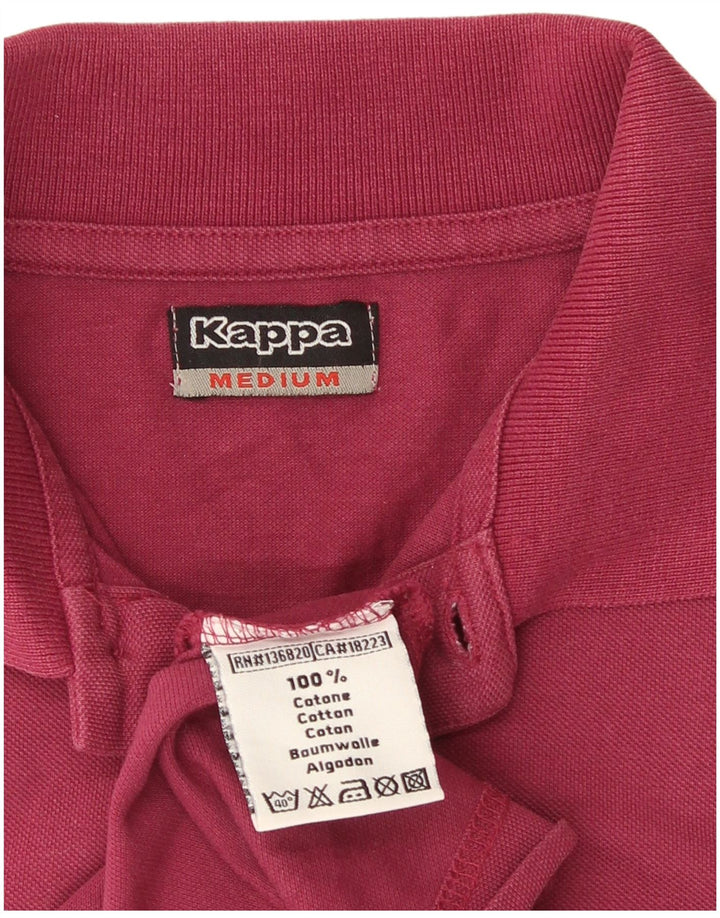 Kappa Herren-Poloshirt aus mittlerer burgunderroter Baumwolle