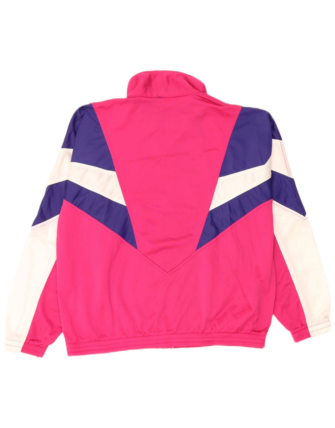 Ellesse Damen-Trainingsanzug-Top-Jacke, UK 14, mittelrosa, Farbblock-Retro