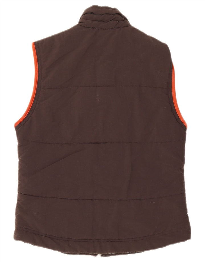 Adidas Damen Wattierte Weste UK 10 Small Braun Polyamid