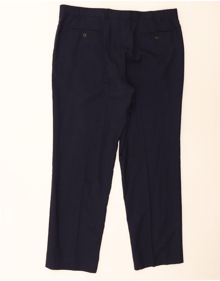 Marks & Spencer Herren-Anzughose mit normaler Passform, W38 L31, marineblaue Wolle