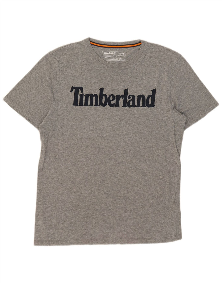 Timberland Herren-T-Shirt mit normaler Passform, mittelgrauer Baumwolle