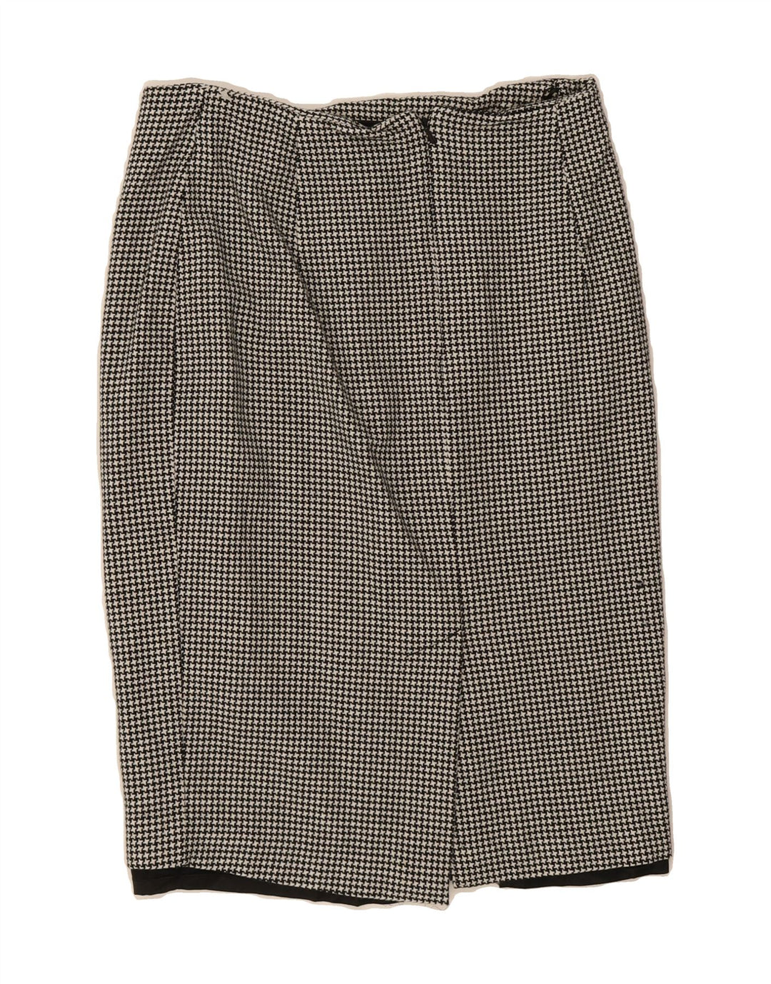 OASIS Womens Midi Skirt UK 12 Medium W30  White Houndstooth Vintage Oasis and Second-Hand Oasis from Messina Hembry 